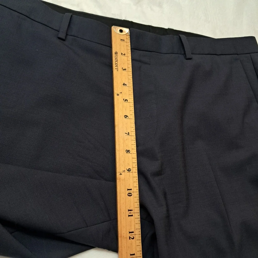 Theory Mayer New Tailor 2 Virgin Wool Dress Pants Men's 36 Navy Blue Work Career - Picture 11 of 13